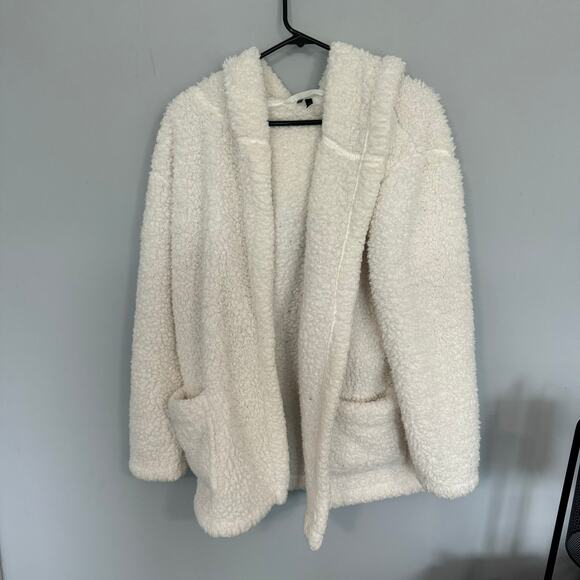 Maurices Jackets & Blazers - Maurices Cozy Sherpa Hoodie Jacket Women's Size Small / Medium White Hood